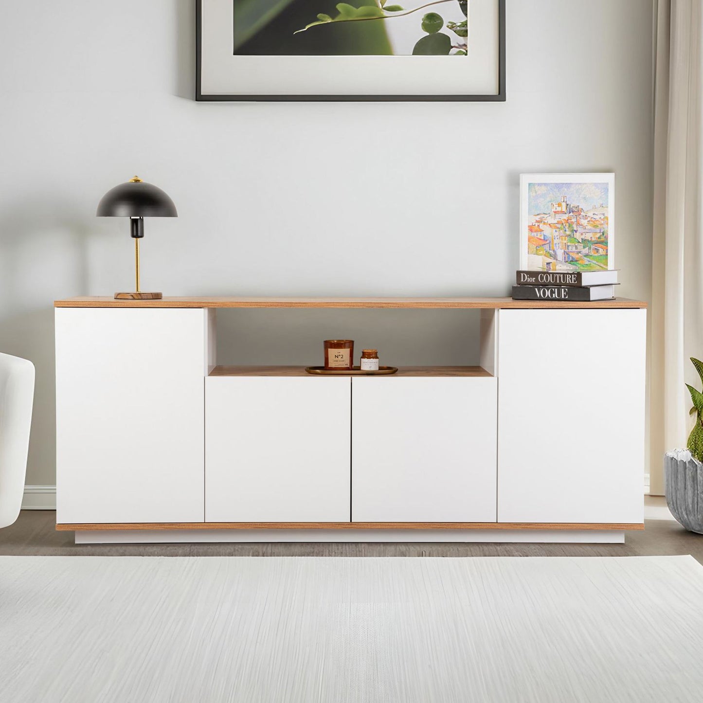 Arista 180x44,5x75 cm - Antracit, Atlantfuru, Kashmir, Mink, Travertin, Vit, Atlantfuru, Cadiz-Ek, Valnötskonsol Trösta