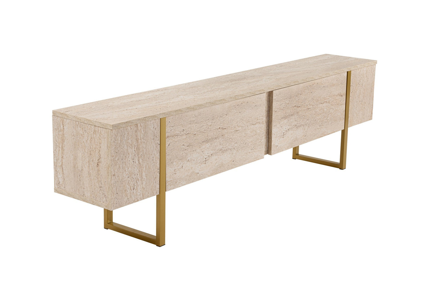 Serenity Tv-bänk - Travertine, Gold