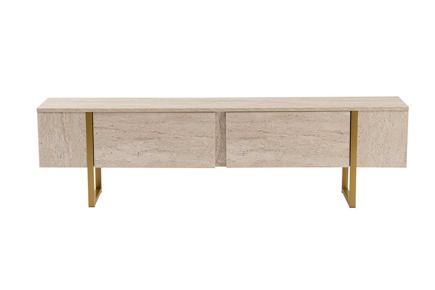 Serenity Tv-bänk - Travertine, Gold
