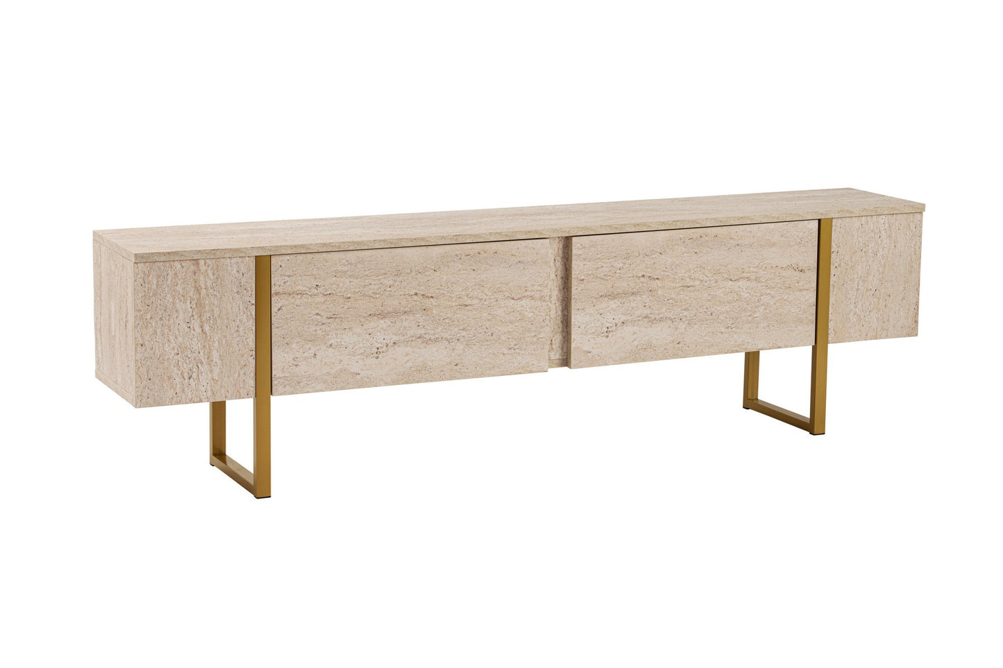 Serenity Tv-bänk - Travertine, Gold