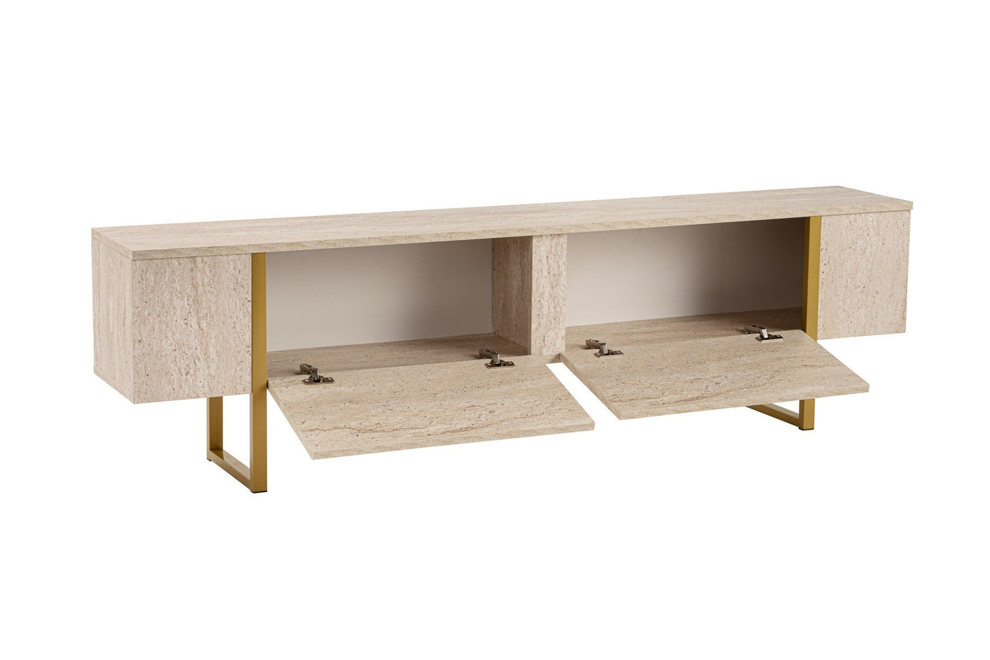 Serenity Tv-bänk - Travertine, Gold
