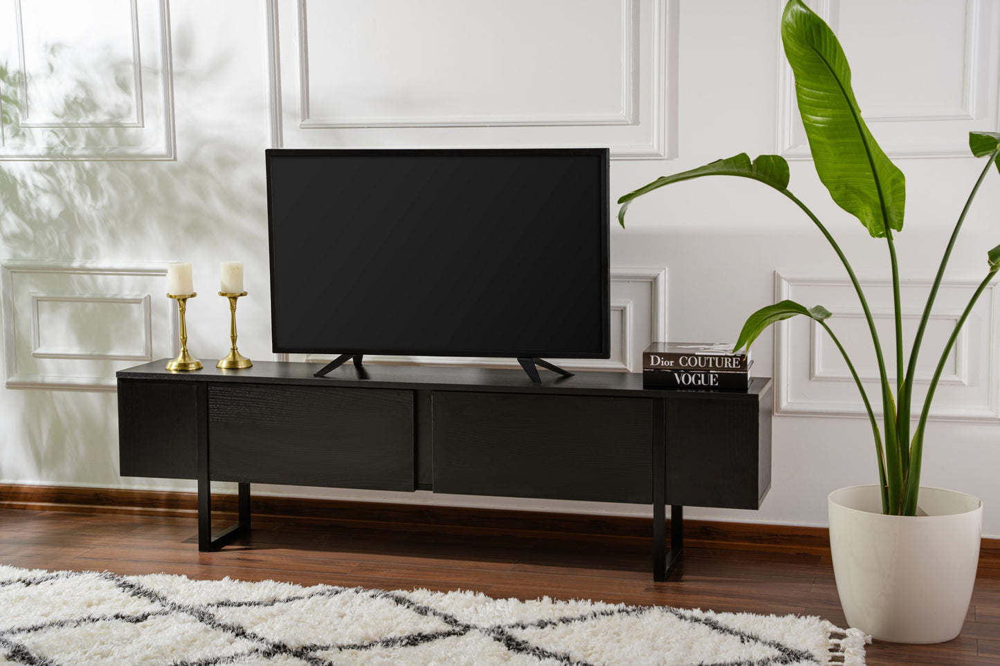 Serenity Tv-bänk - Wood Black, Black