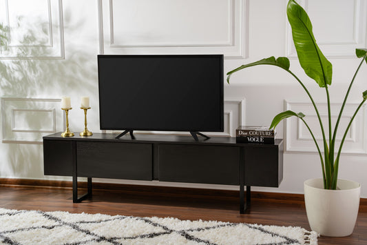Serenity Tv-bänk - Wood Black, Black