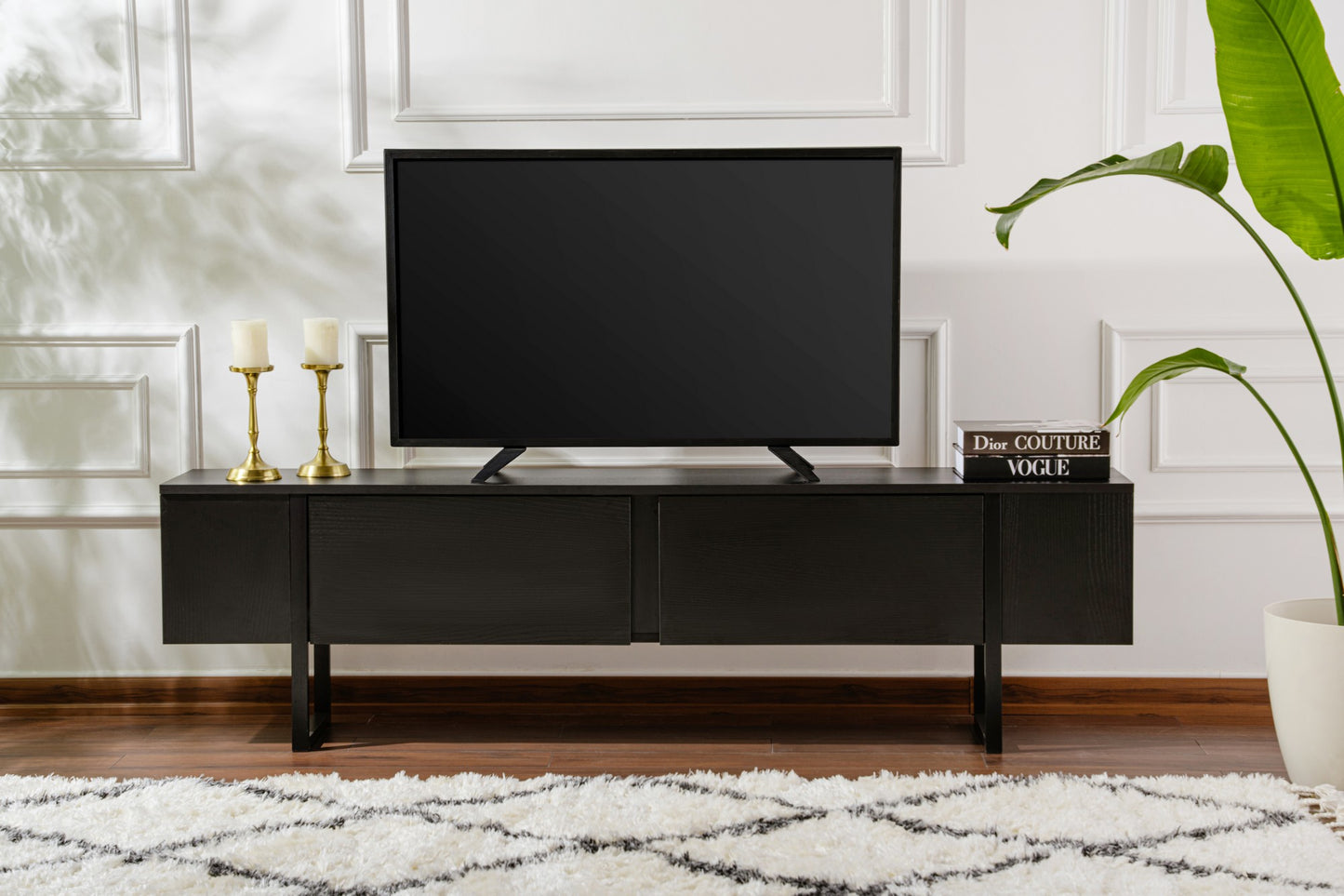 Serenity Tv-bänk - Wood Black, Black