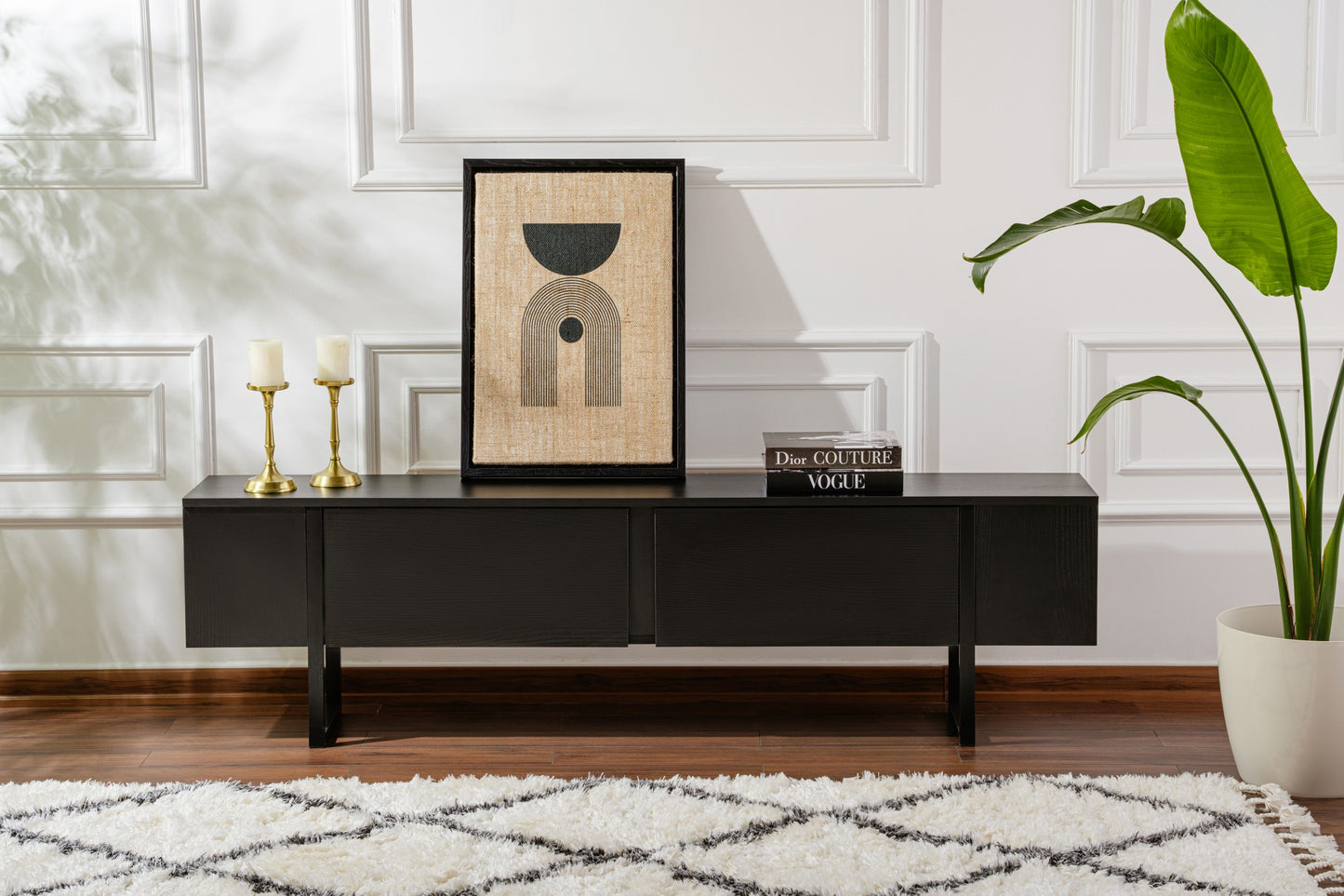 Serenity Tv-bänk - Wood Black, Black