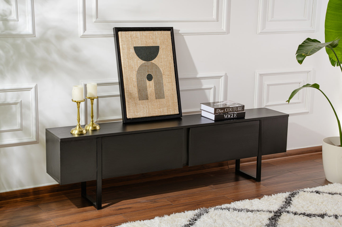 Serenity Tv-bänk - Wood Black, Black