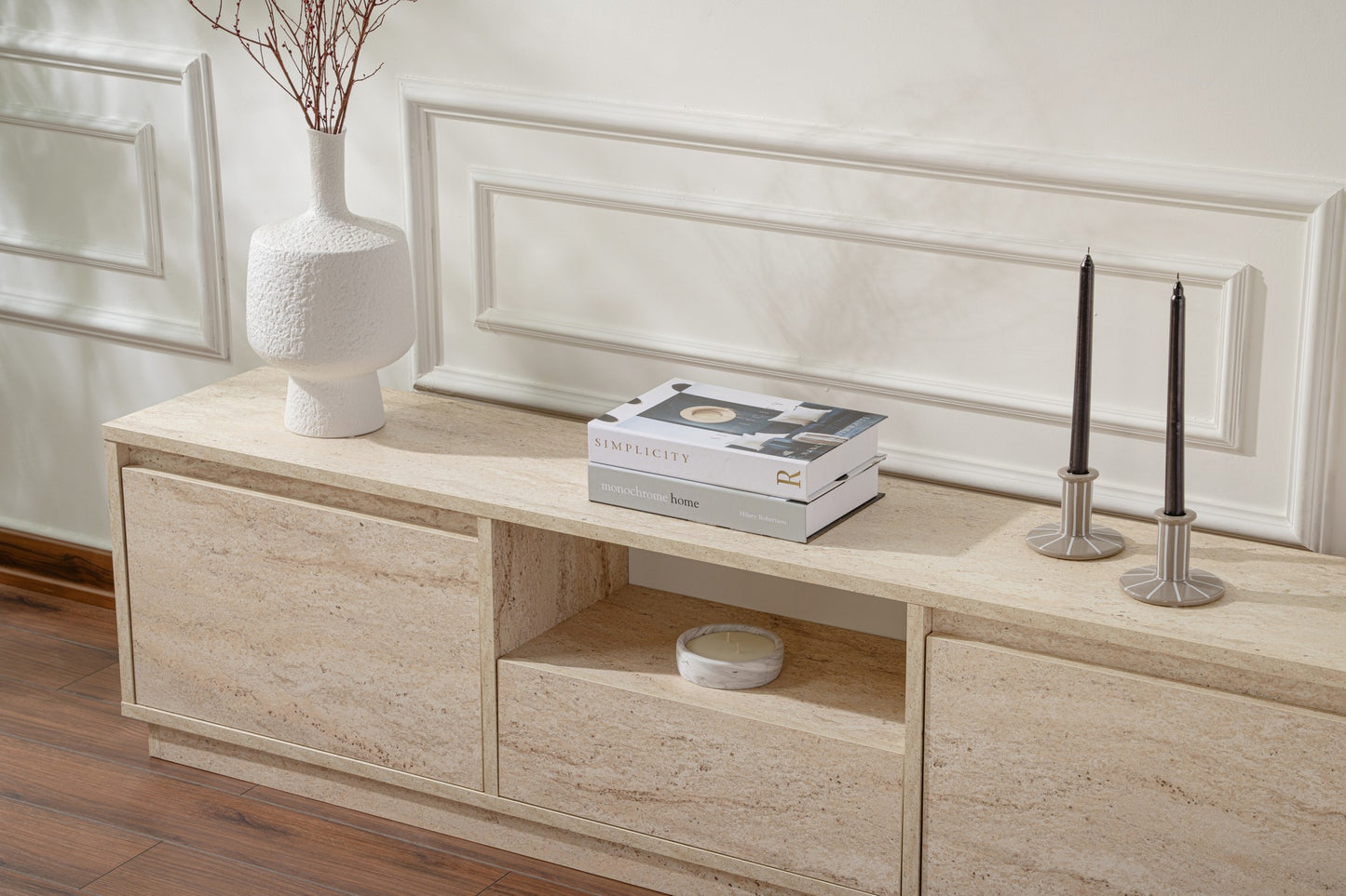 Vanguard Tv-bänk - Travertine