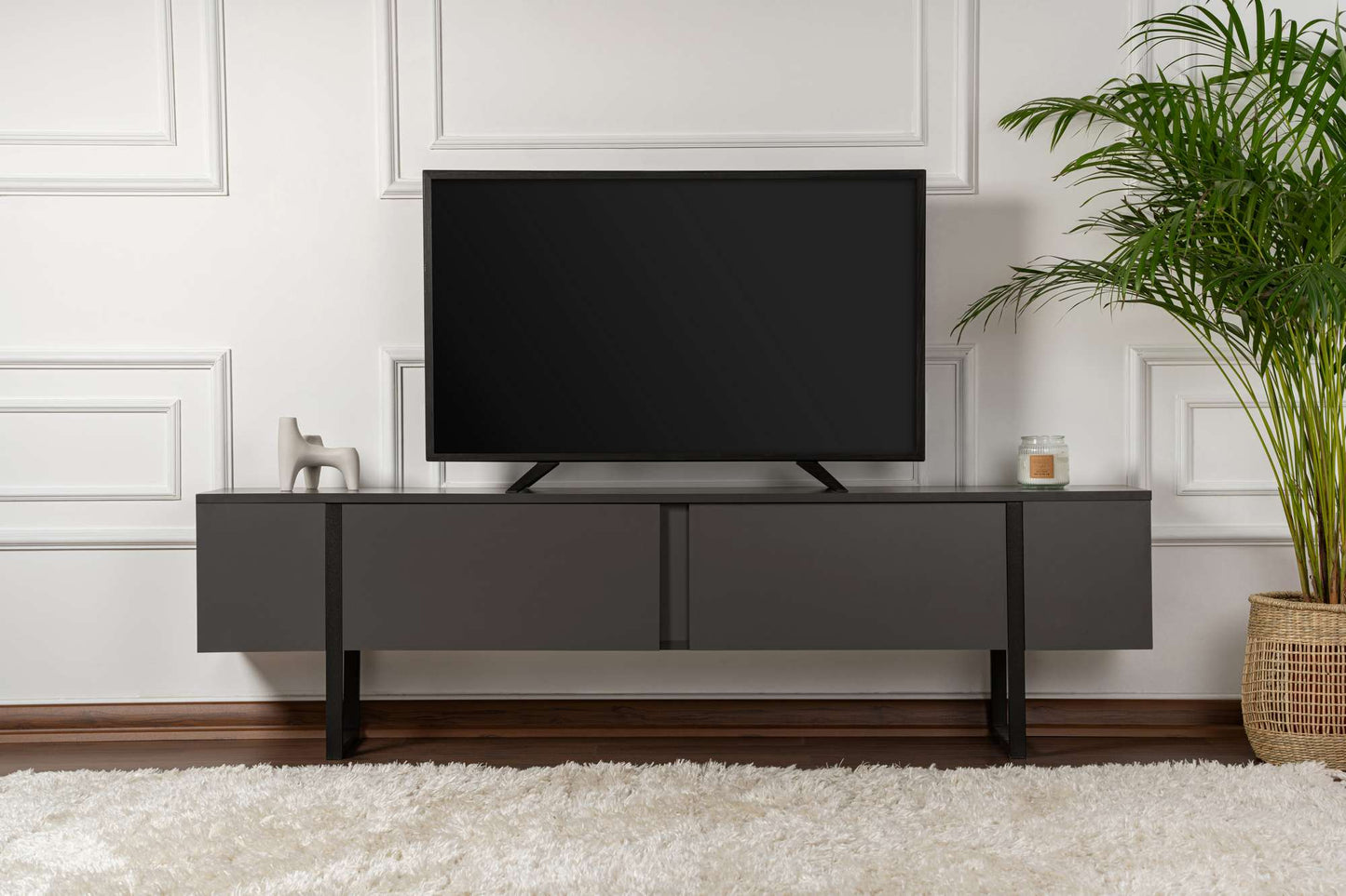 Serenity Tv-bänk - Anthracite, Black