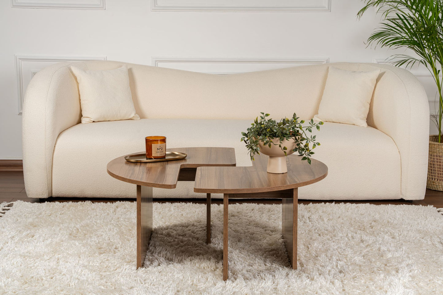 Moira Soffbord Ø90 - Venezia Walnut