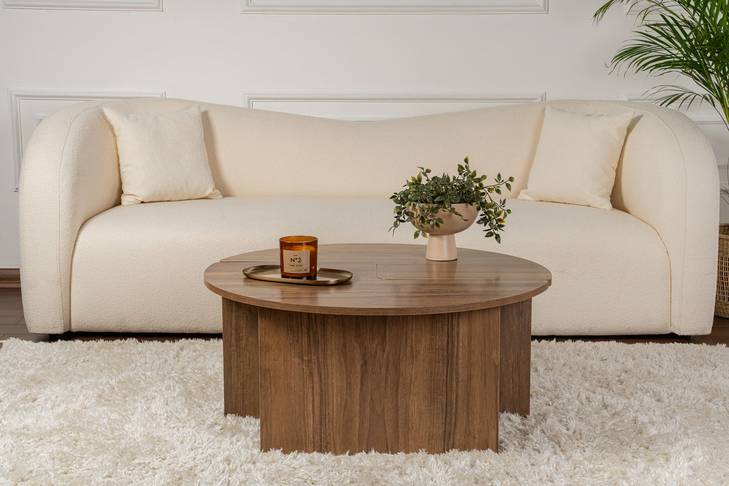 Moira Soffbord Ø90 - Venezia Walnut