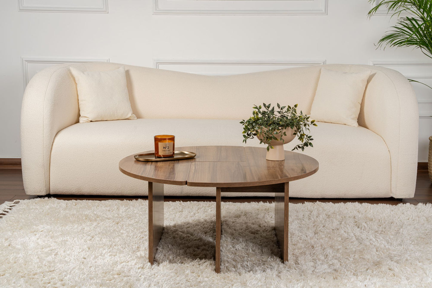 Moira Soffbord Ø90 - Venezia Walnut