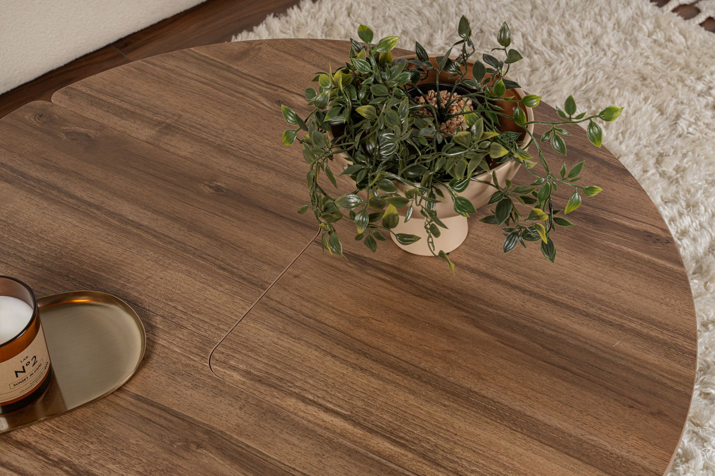 Moira Soffbord Ø90 - Venezia Walnut