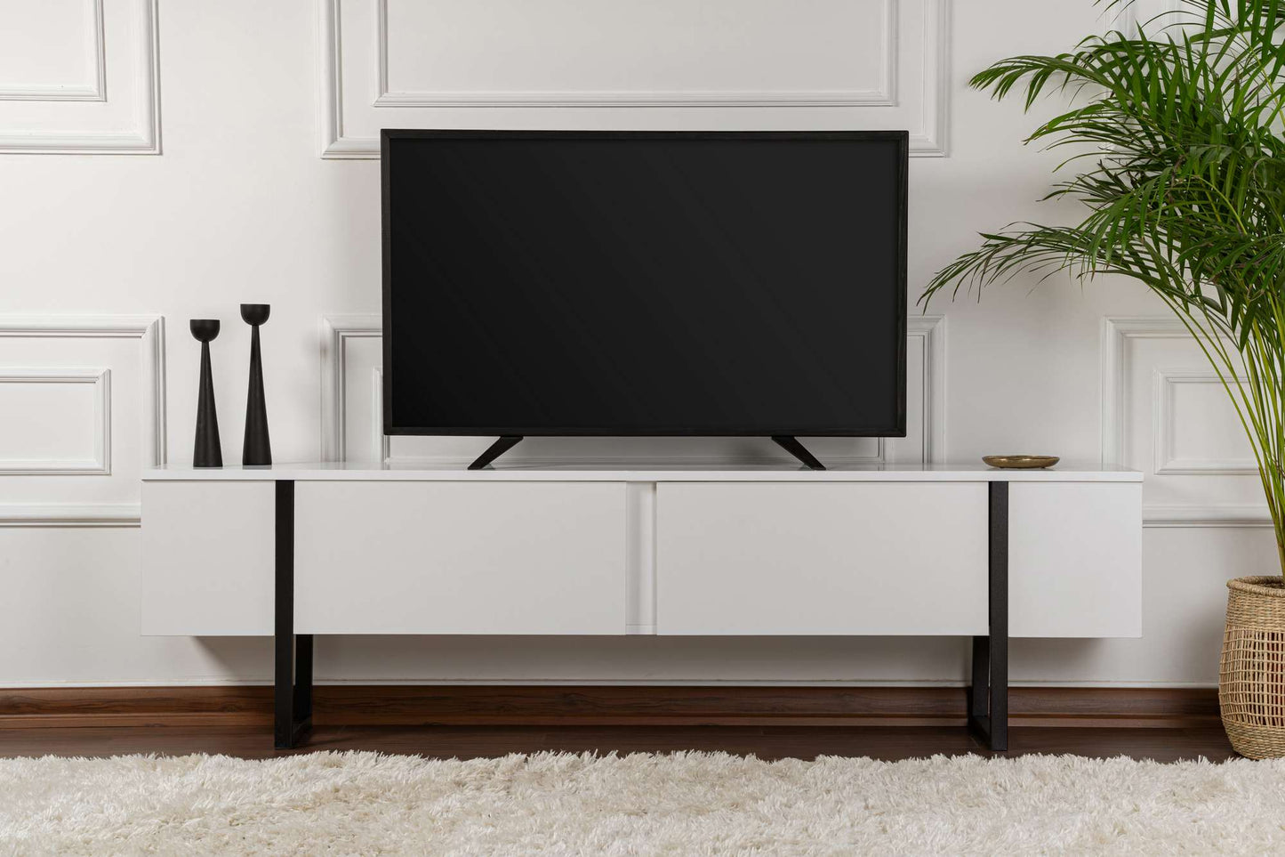 Serenity Tv-bänk - White, Black