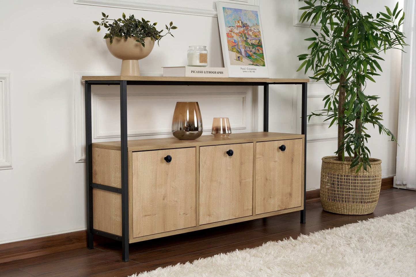 Solace Konsolbord - Oak, Black