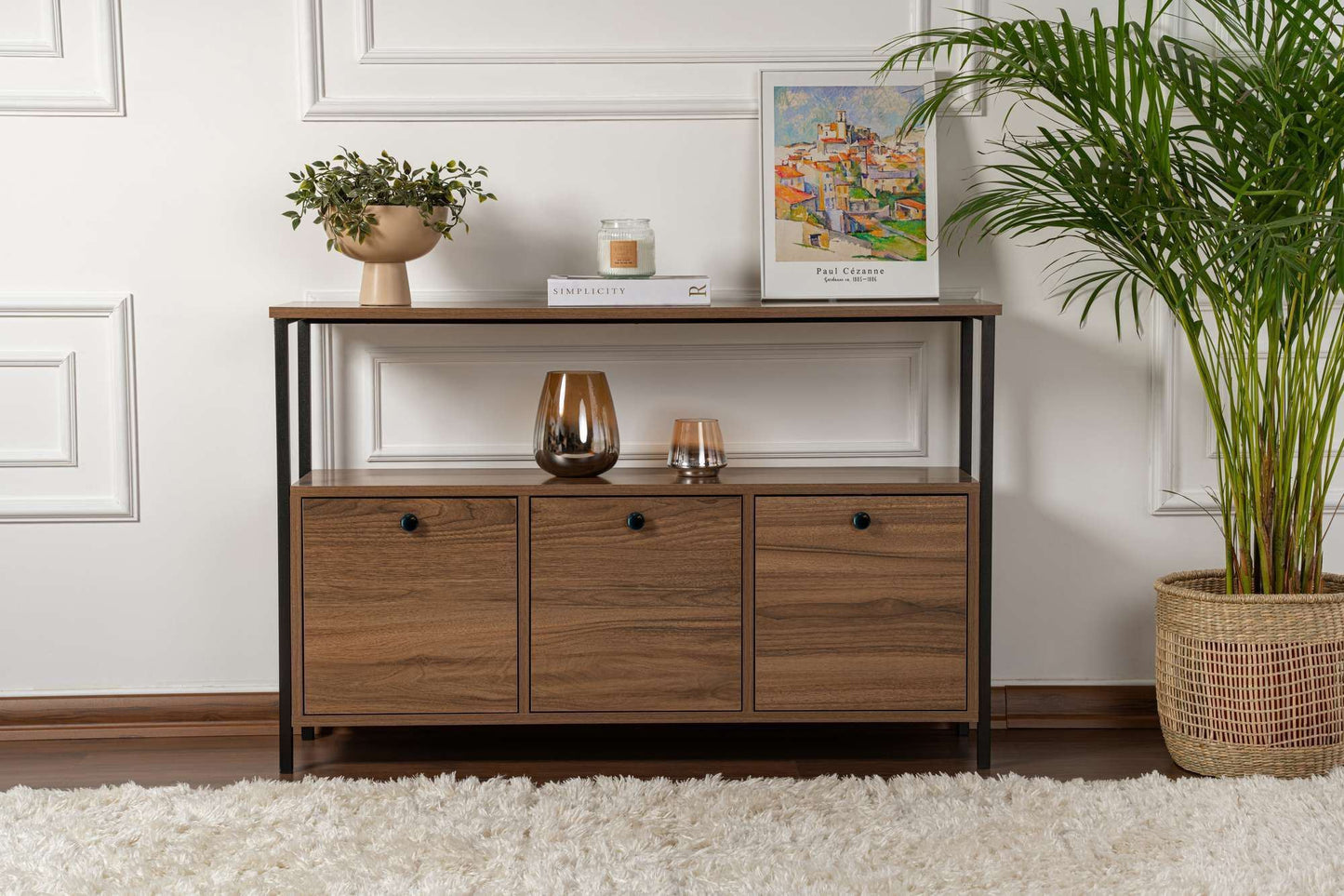 Solace Konsolbord - Venezia Walnut, Black