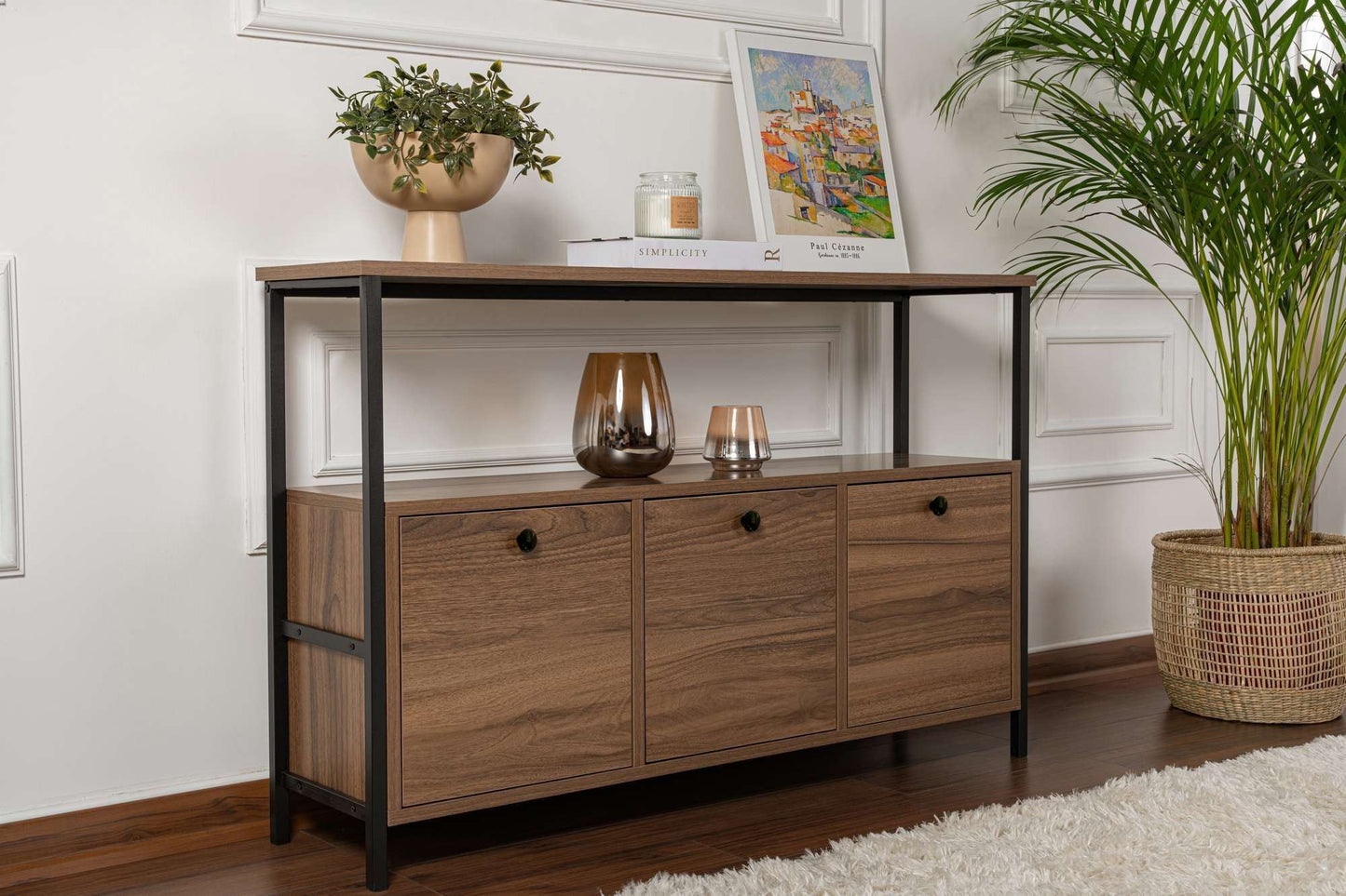 Solace Konsolbord - Venezia Walnut, Black