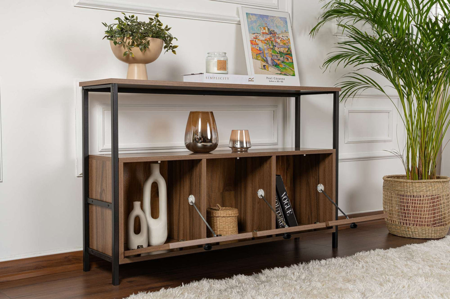 Solace Konsolbord - Venezia Walnut, Black