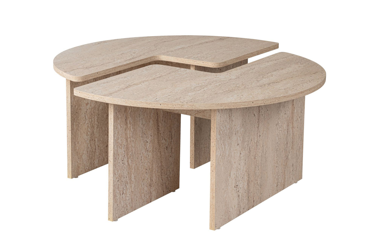 Moira Soffbord Ø90 - Travertine