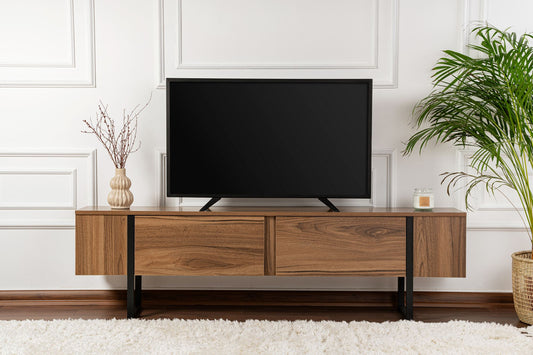 Serenity Tv-bänk - Venezia Walnut, Black