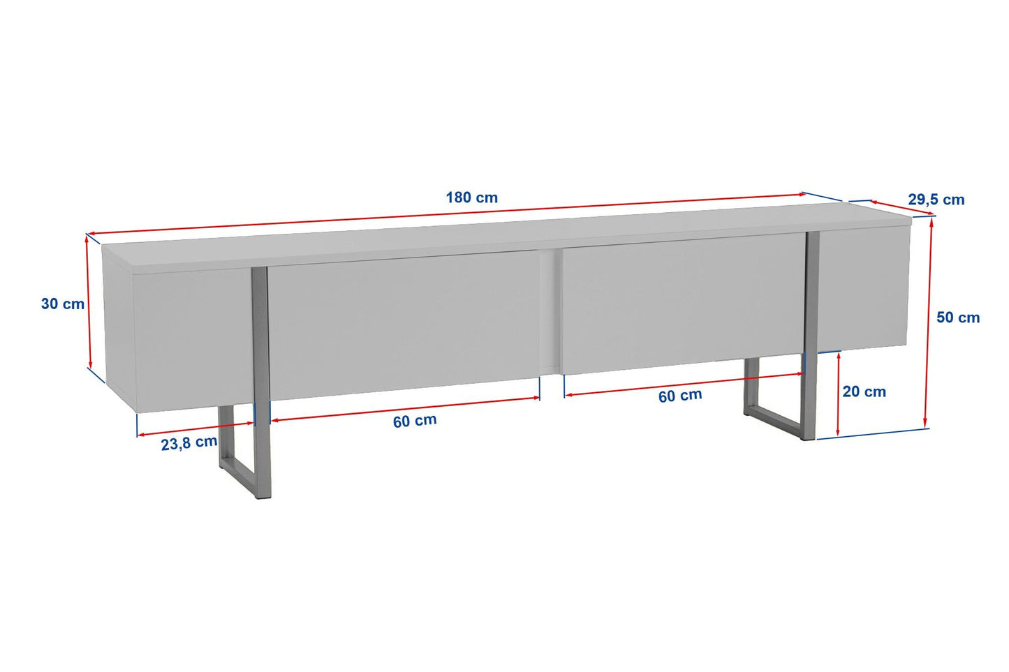 Serenity Tv-bänk - Venezia Walnut, Black