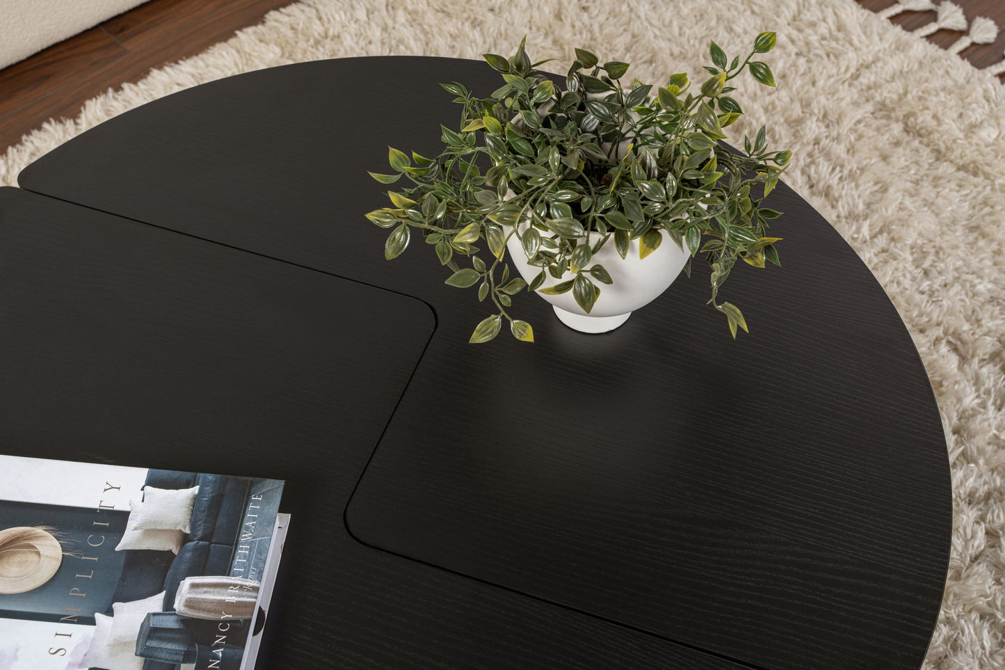 Moira Soffbord Ø90 - Wood Black