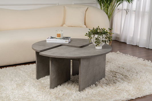 Moira Soffbord Ø90 - Concrete Grey