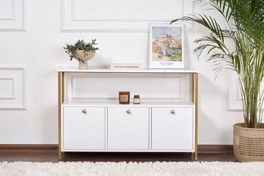 Solace Konsolbord - White, Gold