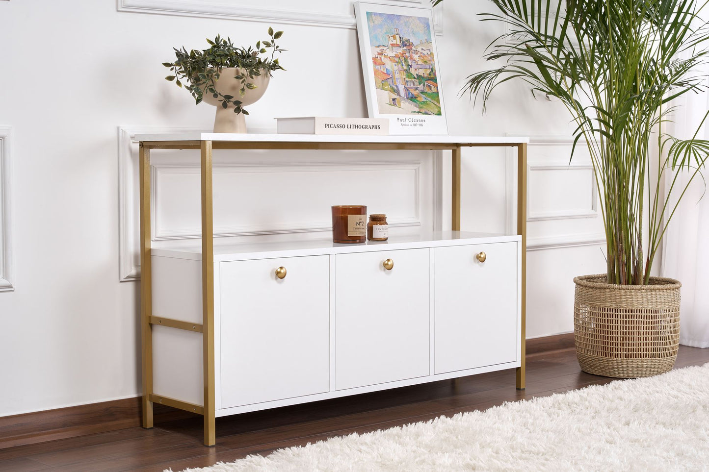 Solace Konsolbord - White, Gold