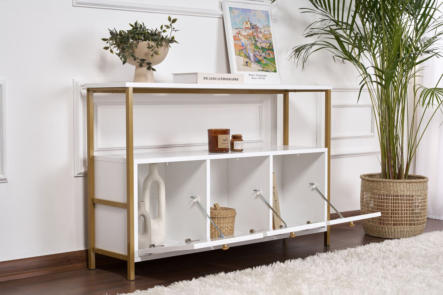 Solace Konsolbord - White, Gold