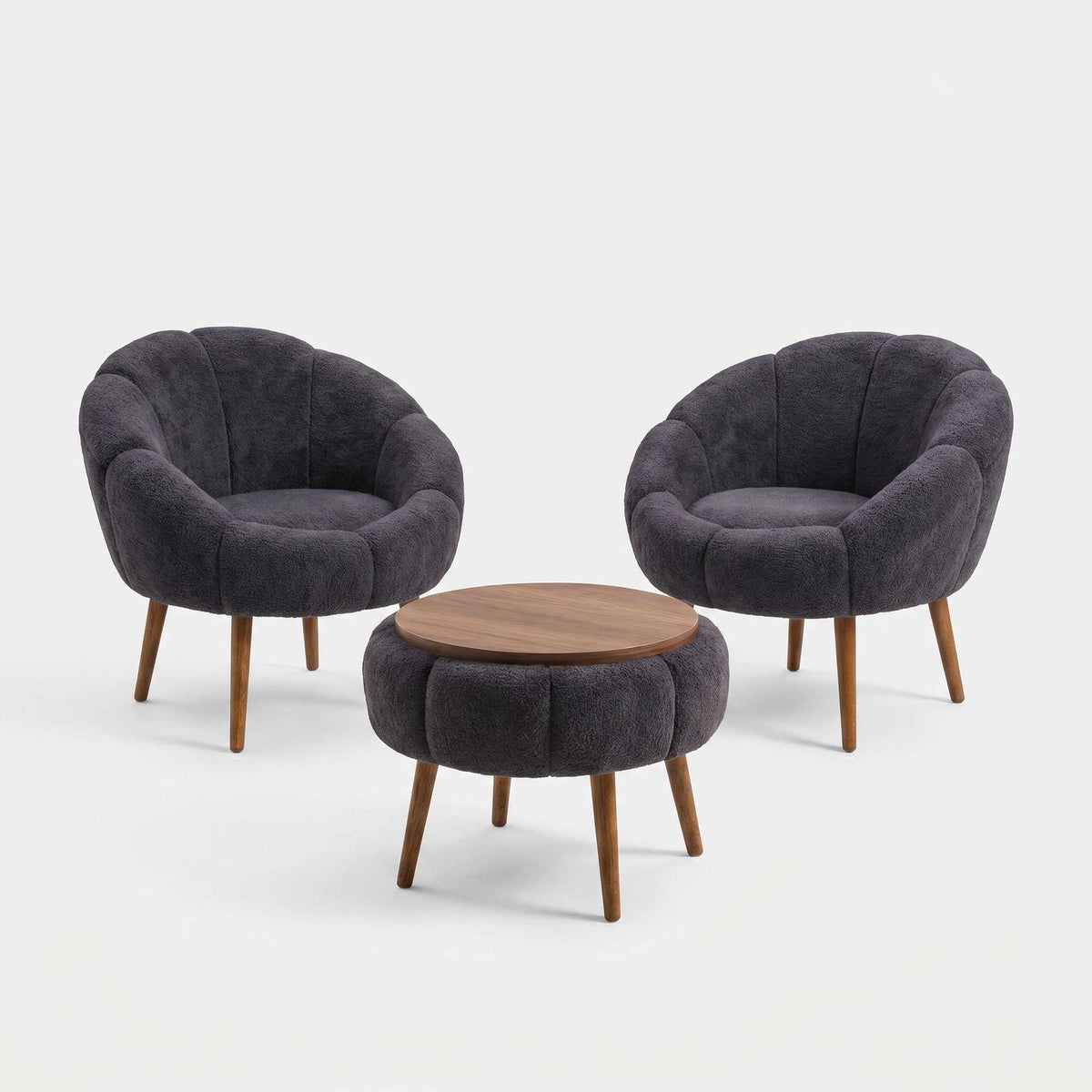 Lida Wellsoft Fåtölj- och soffbordsset (3 delar)