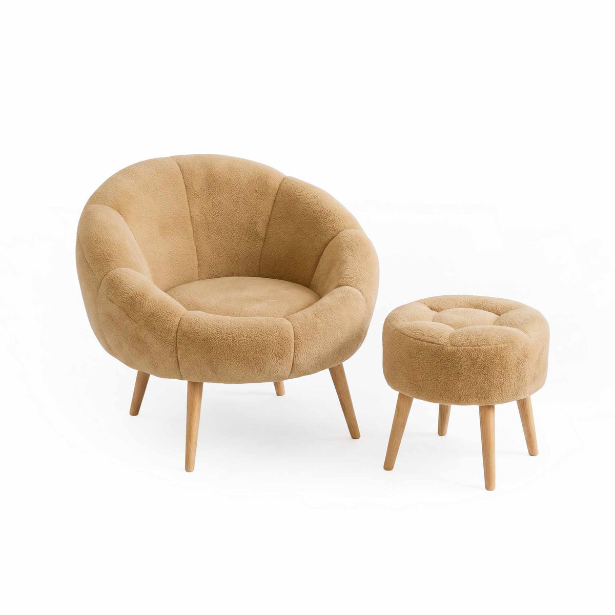 Lida Fåtölj- och puffset (2 delar)