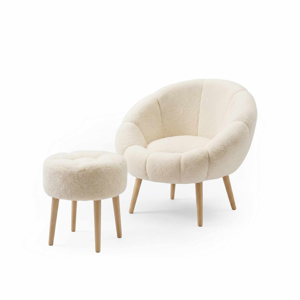 Lida Fåtölj- och puffset (2 delar)