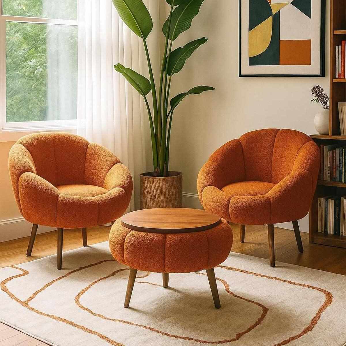 Lida Wellsoft Fåtölj- och soffbordsset (3 delar)