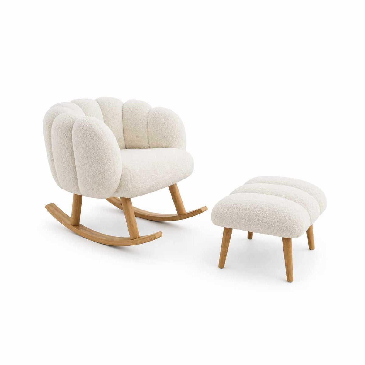 Lotus Fåtölj- och puffset (2 delar)