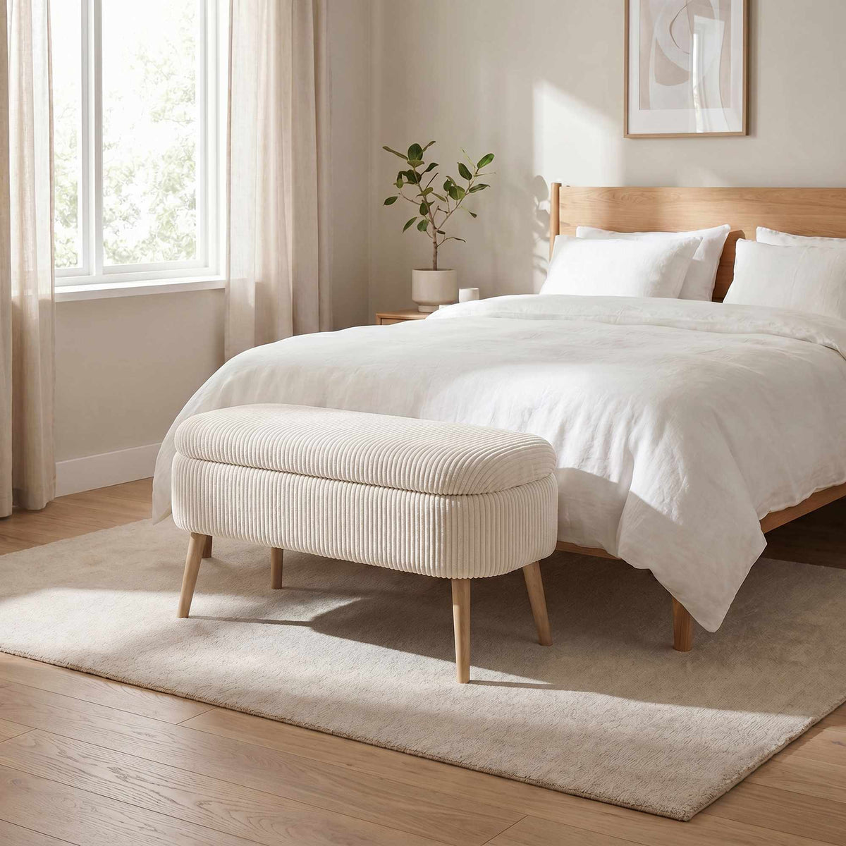 Oslo Linen Puff