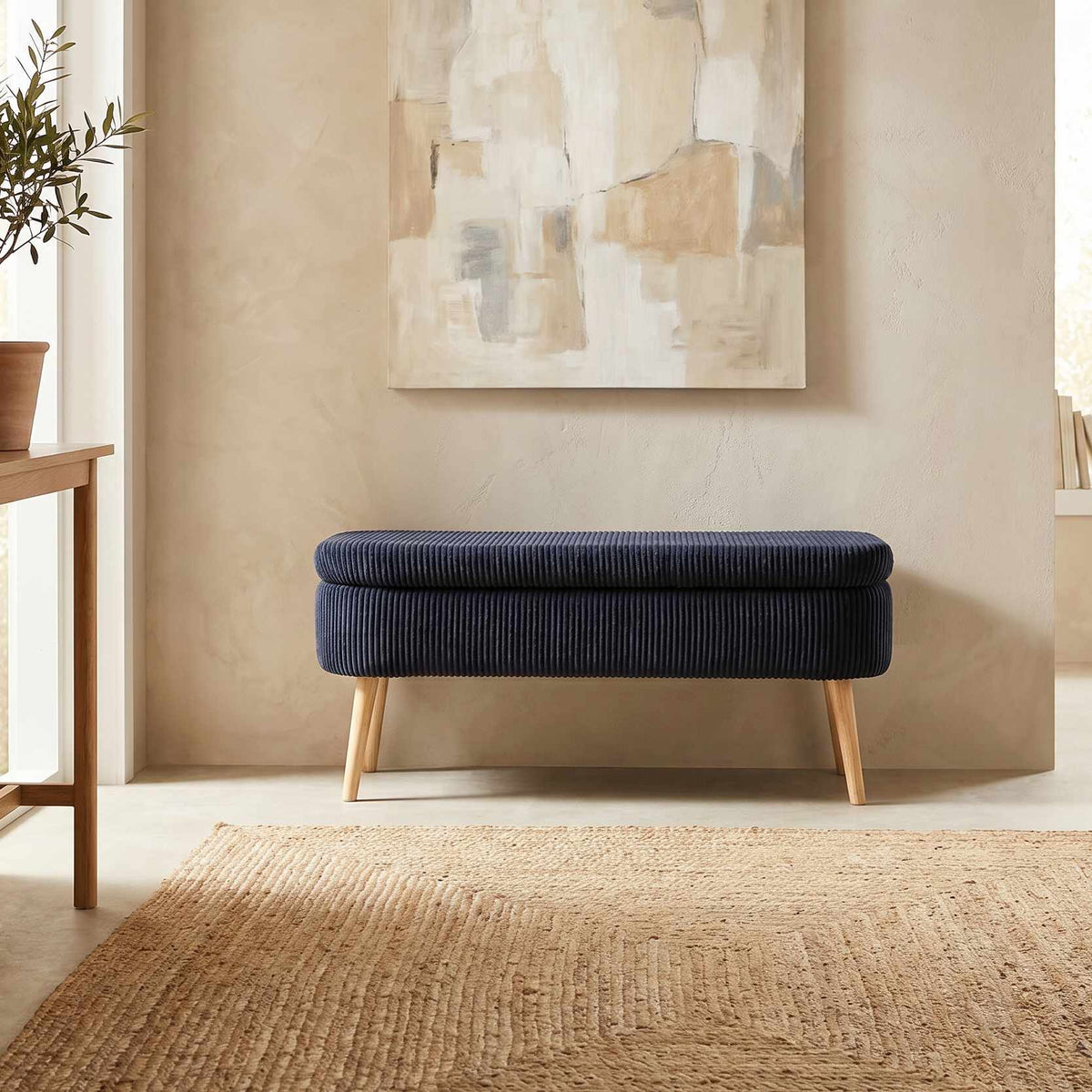 Oslo Linen Puff