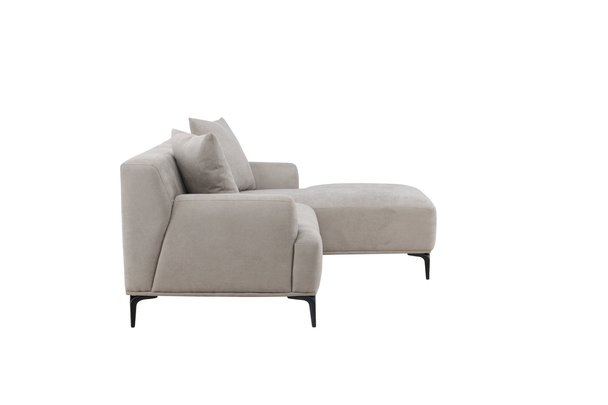 Viskan Sofa - Matte black / Light grey Fabric