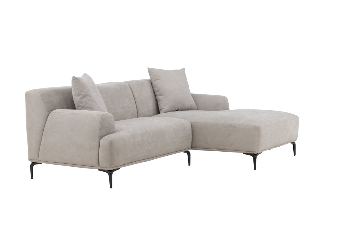Viskan Sofa - Matte black / Light grey Fabric