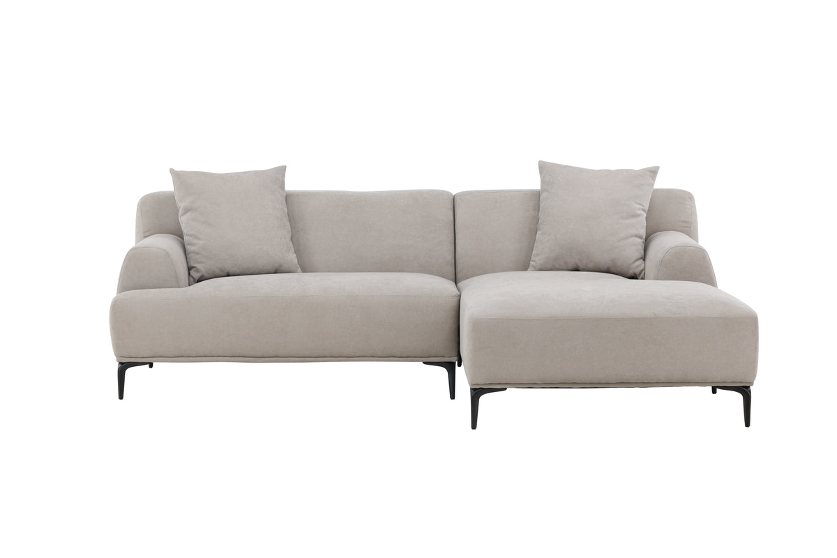 Viskan Sofa - Matte black / Light grey Fabric