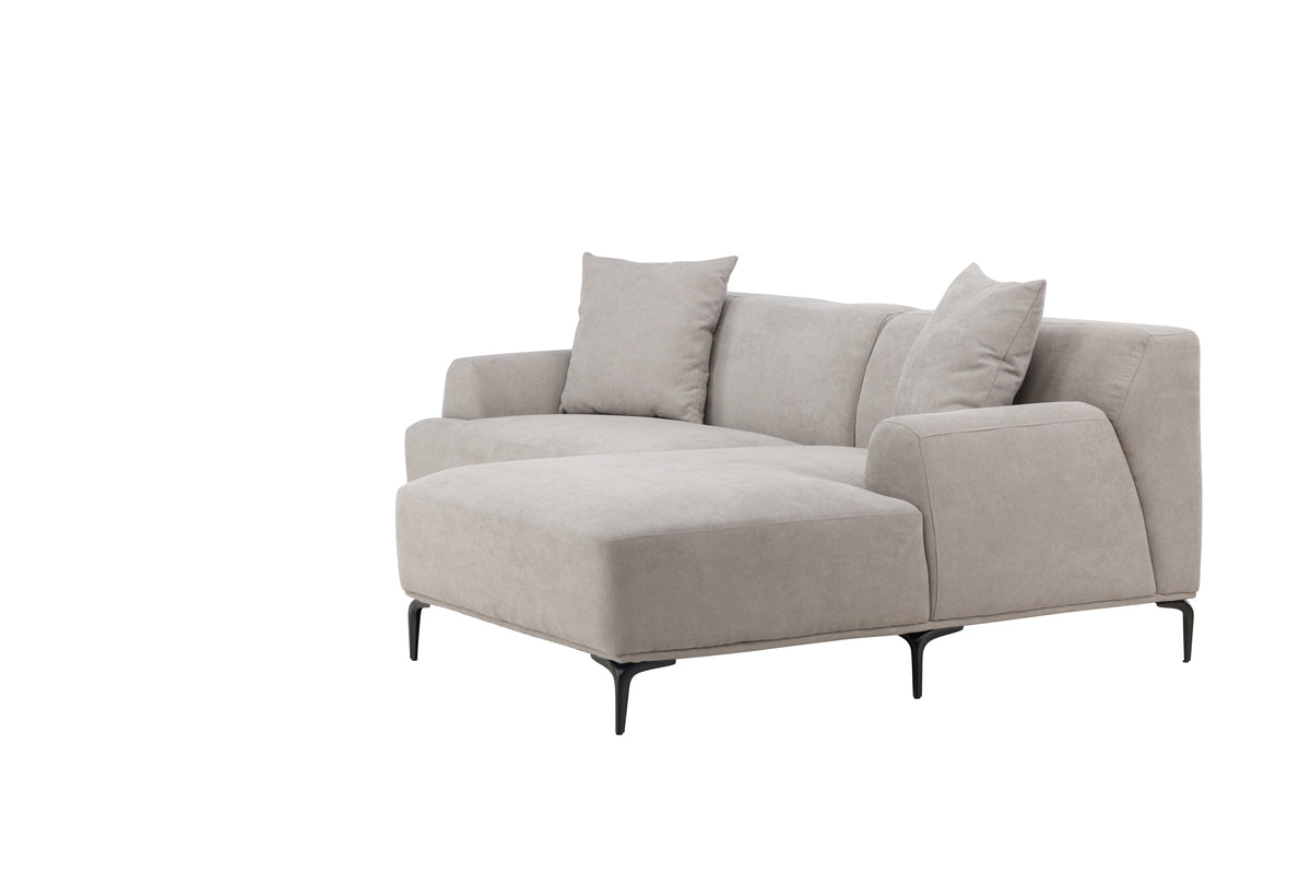 Viskan Sofa - Matte black / Light grey Fabric