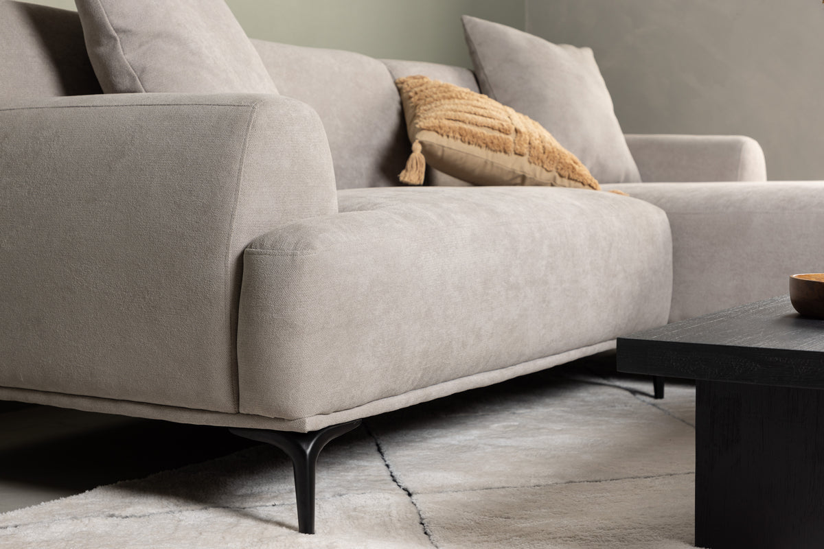 Viskan Sofa - Matte black / Light grey Fabric