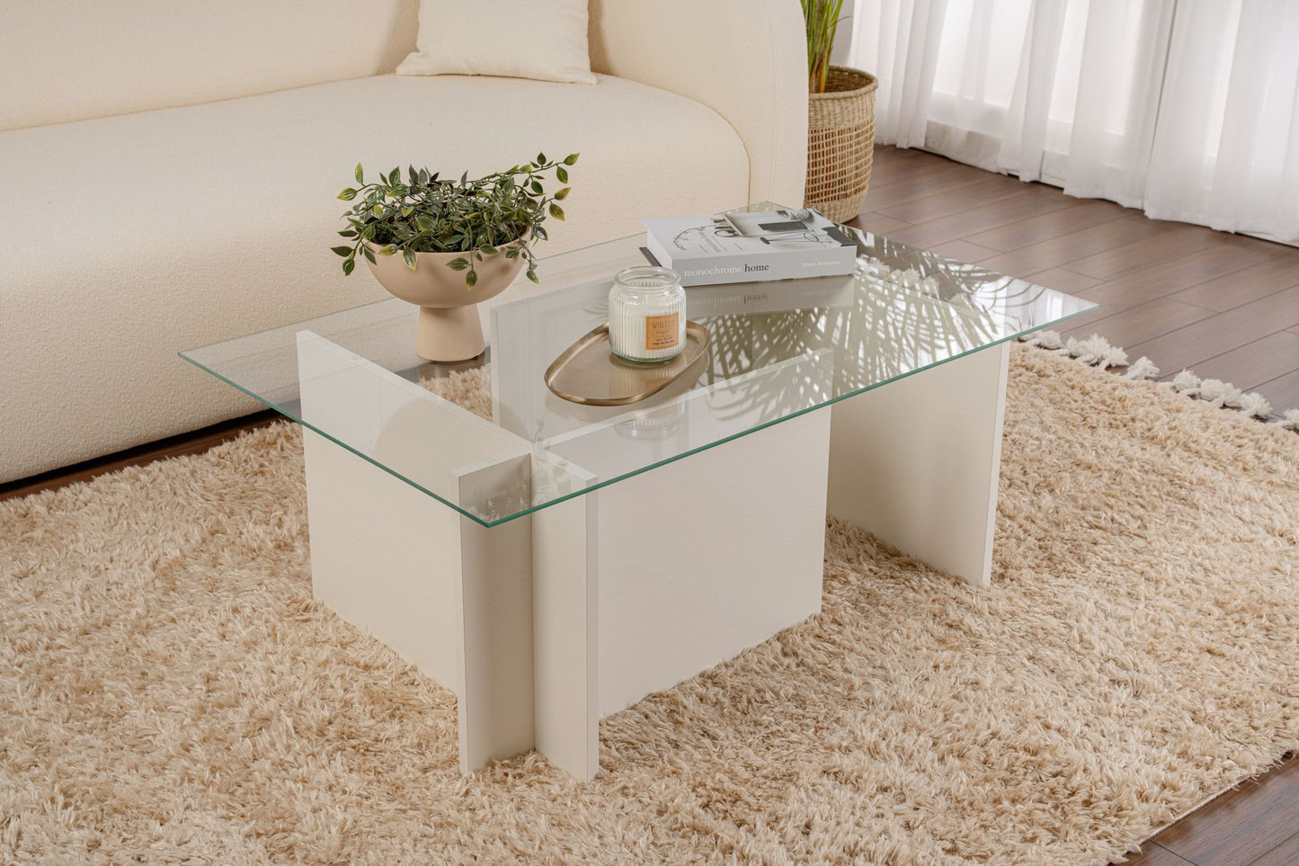 Vetrino Soffbord 105x65 cm - Wooden White