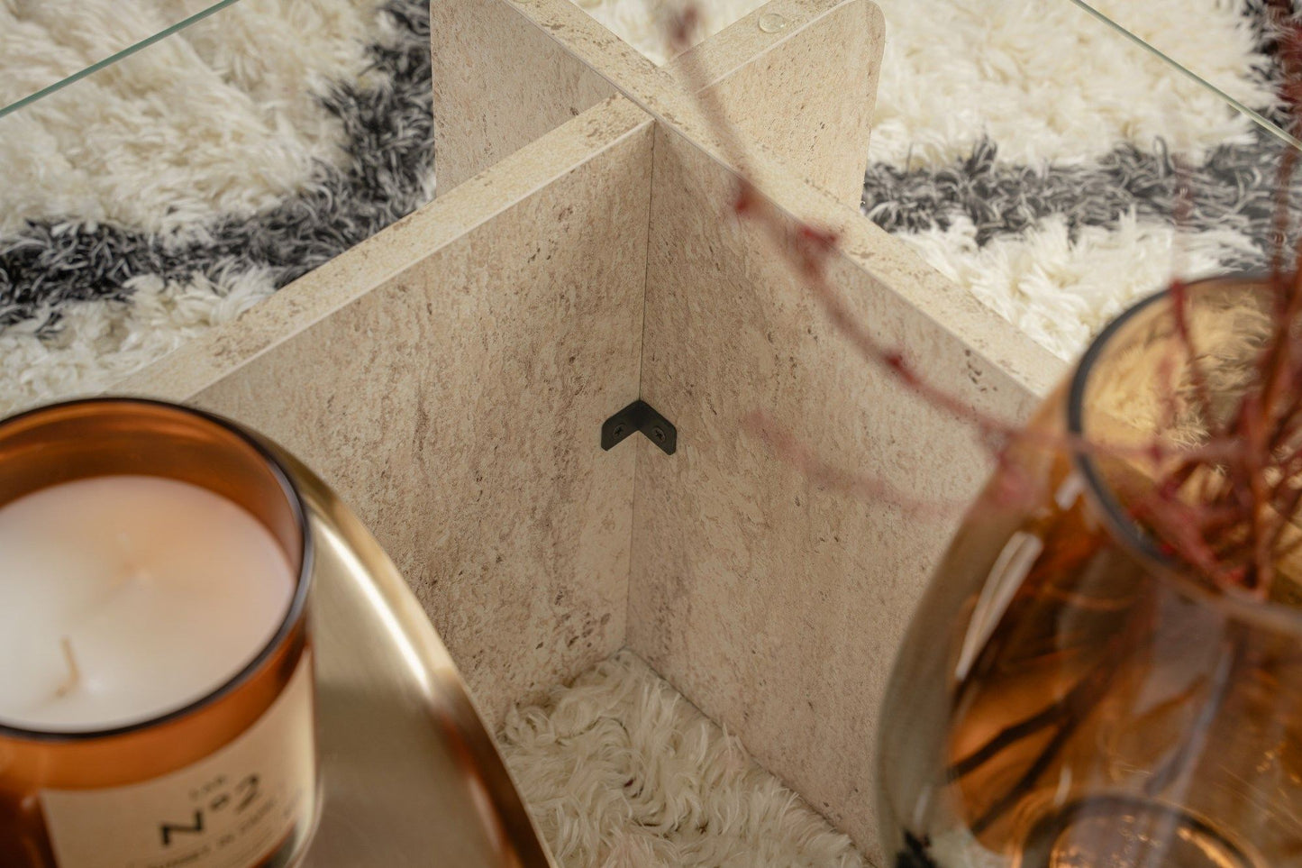 Flavio Soffbord 105x30 cm - Travertine