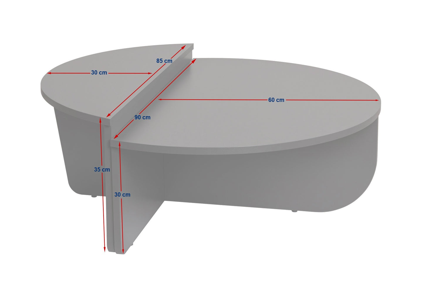 Orio soffbord 90x60 / 85x30 cm - Ash Green, Sandstone