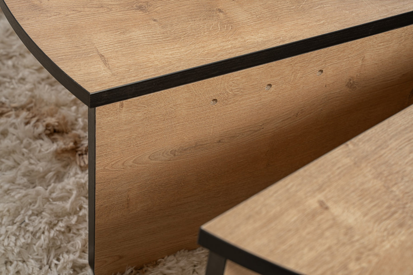 Orio soffbord 90x60 / 85x30 cm - Honey Oak, Black