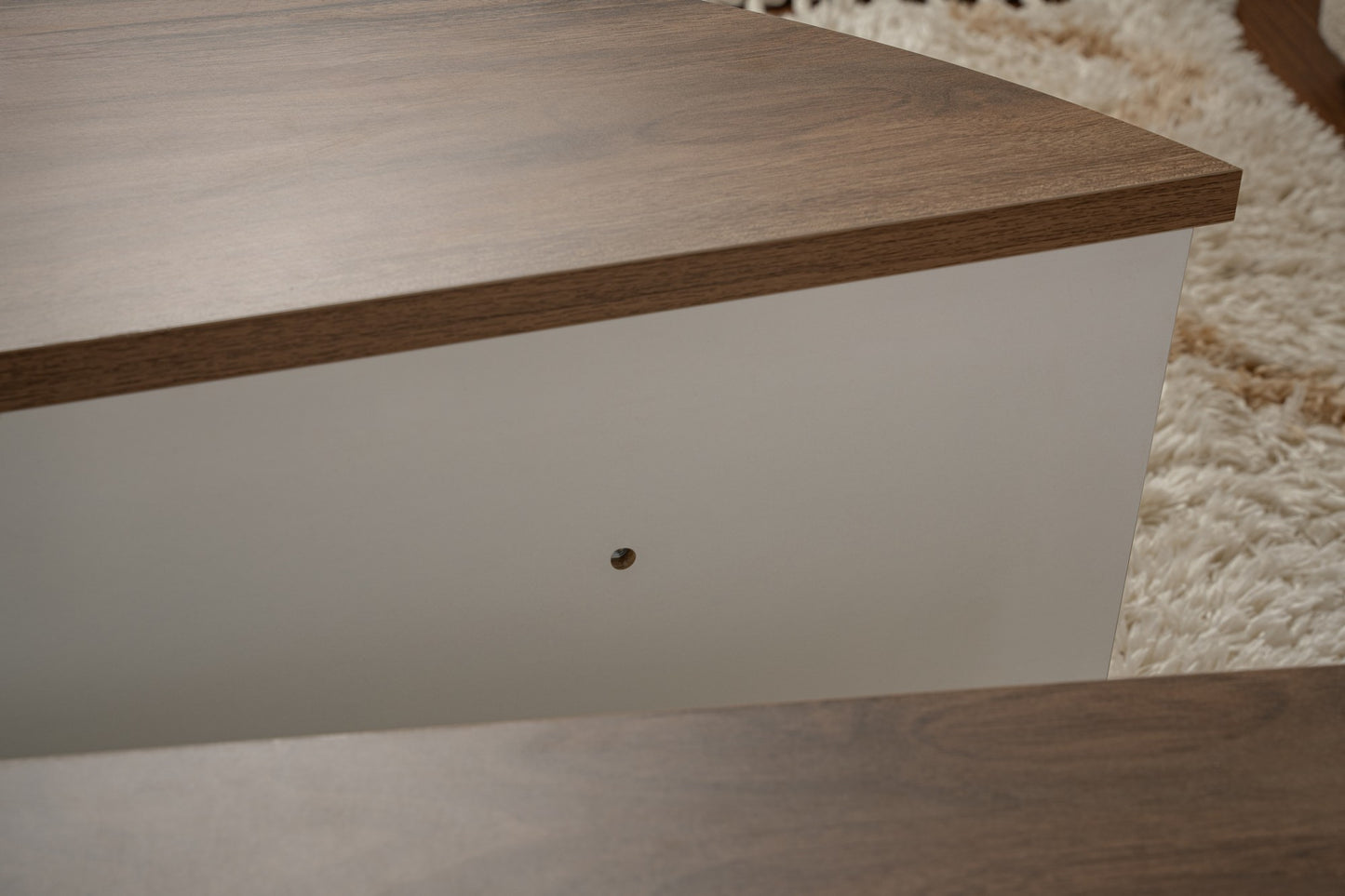 Orio soffbord 90x60 / 85x30 cm - Venezia Walnut, White