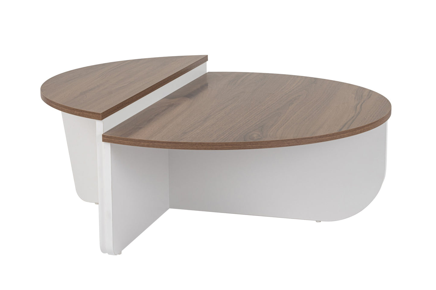 Orio soffbord 90x60 / 85x30 cm - Venezia Walnut, White