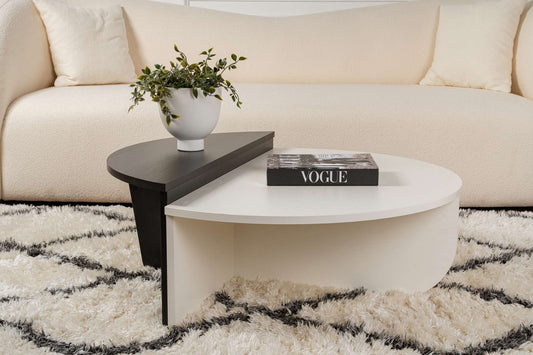 Orio soffbord 90x60 / 85x30 cm - Wood White, Wood Black