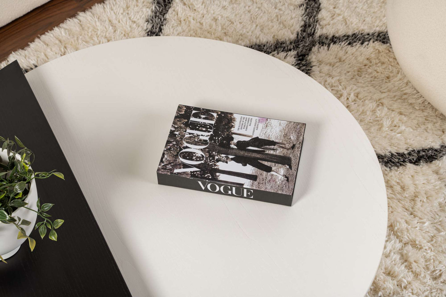 Orio soffbord 90x60 / 85x30 cm - Wood White, Wood Black