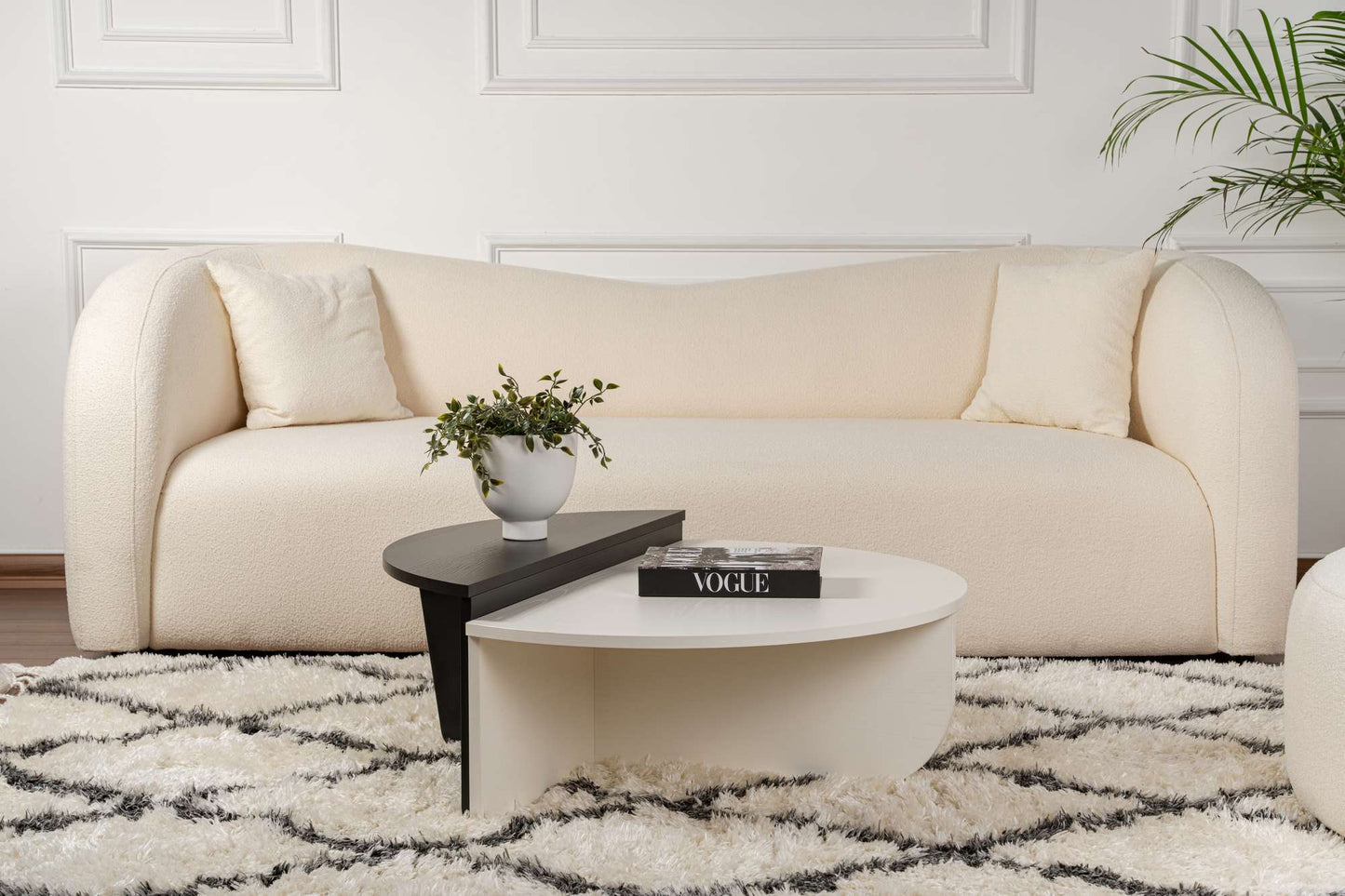 Orio soffbord 90x60 / 85x30 cm - Wood White, Wood Black